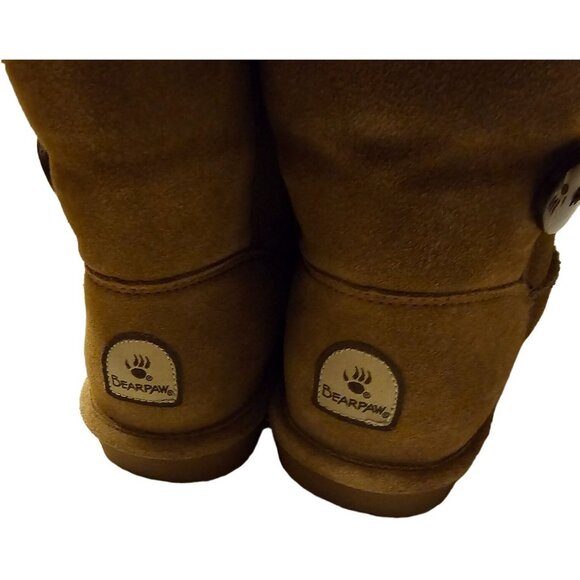 BearPaw Boot Lauren Suede‎ Upper Sheepskin/Wool Blend Lining size 7 - Picture 4 of 11
